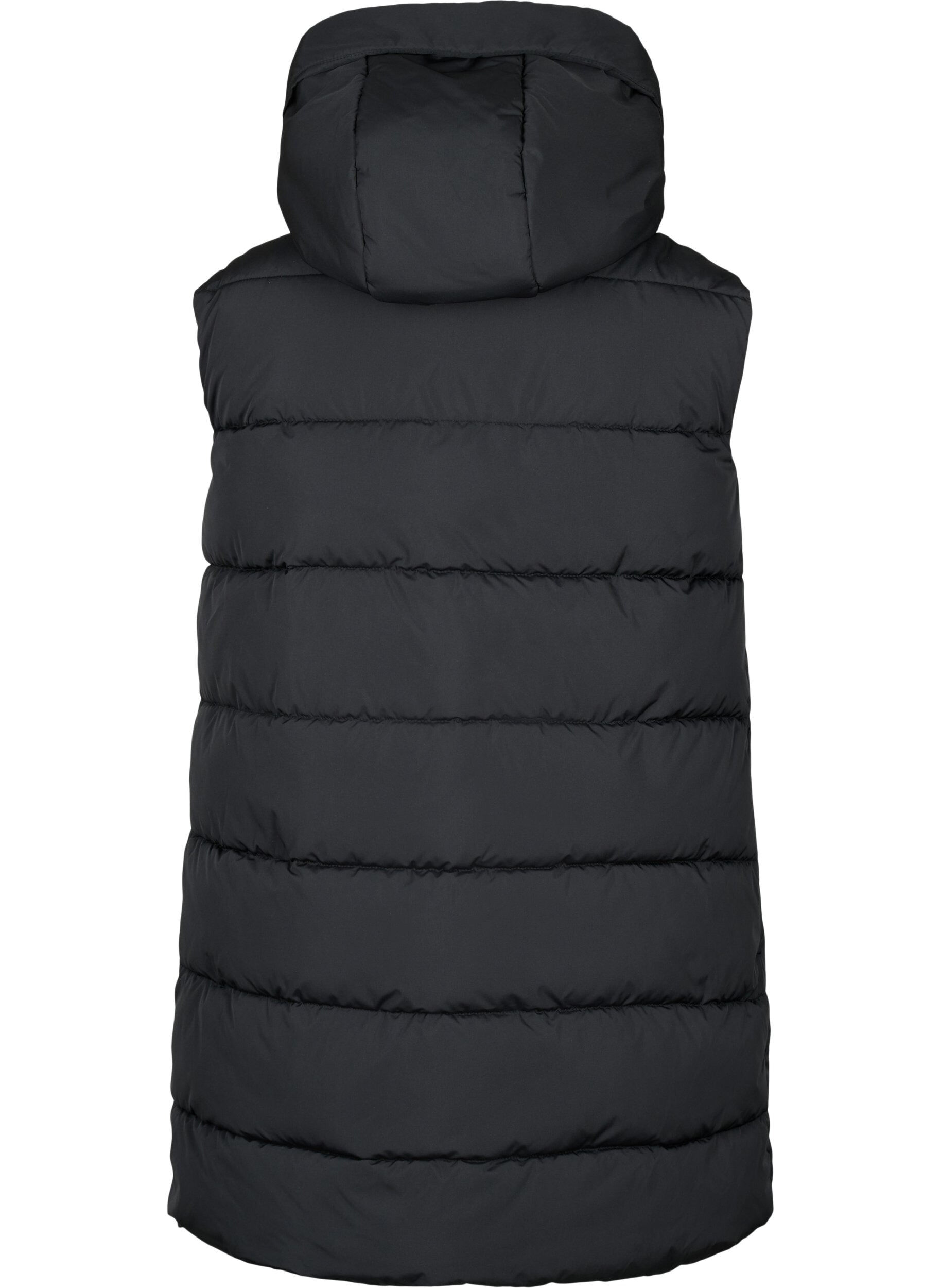 ZizziVeste longue avec capuche et poches, Noir, Packshot image number 1