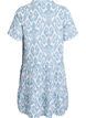 Kurzes A-Linien-Kleid aus Baumwollmusselin, Vanille, Packshot image number 2