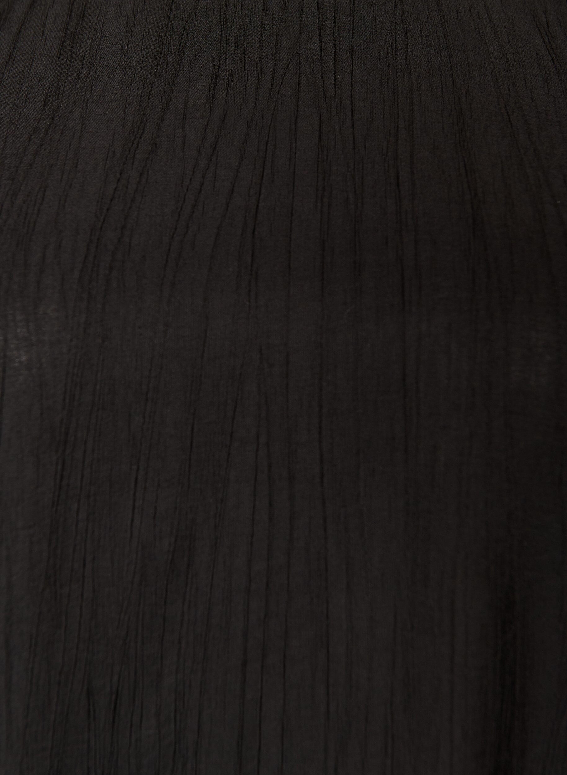 Zizzi Kurzes Kleid aus Viskose mit Ballon&auml;rmeln, Schwarz, Packshot image number 2