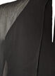 Robe mi-longue en mousseline avec cape transparente, Noir, Packshot image number 3
