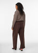 Lockere Hose aus Jersey mit hoher Taille, Braun, Model image number 1