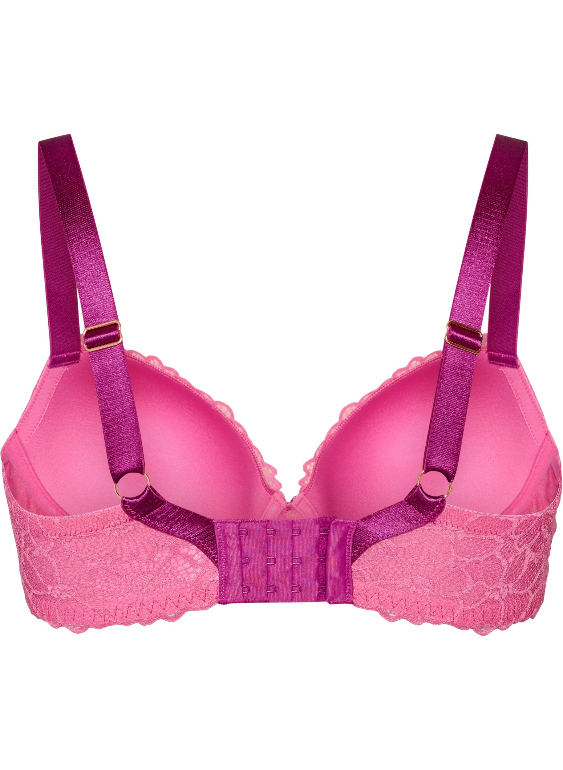 ZizziSoutien-gorge avec dentelle et bonnets coqu&eacute;s, Rose, Packshot image number 1
