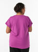 Kurz&auml;rmeliges T-Shirt aus einer Baumwollmischung, Lila, Model image number 2
