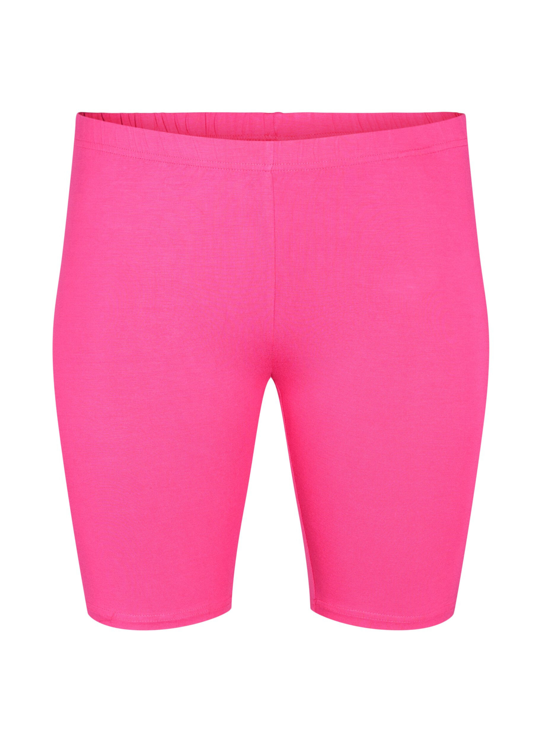 Zizzi Short cycliste de base de couleur unie, Rose, Packshot image number 0