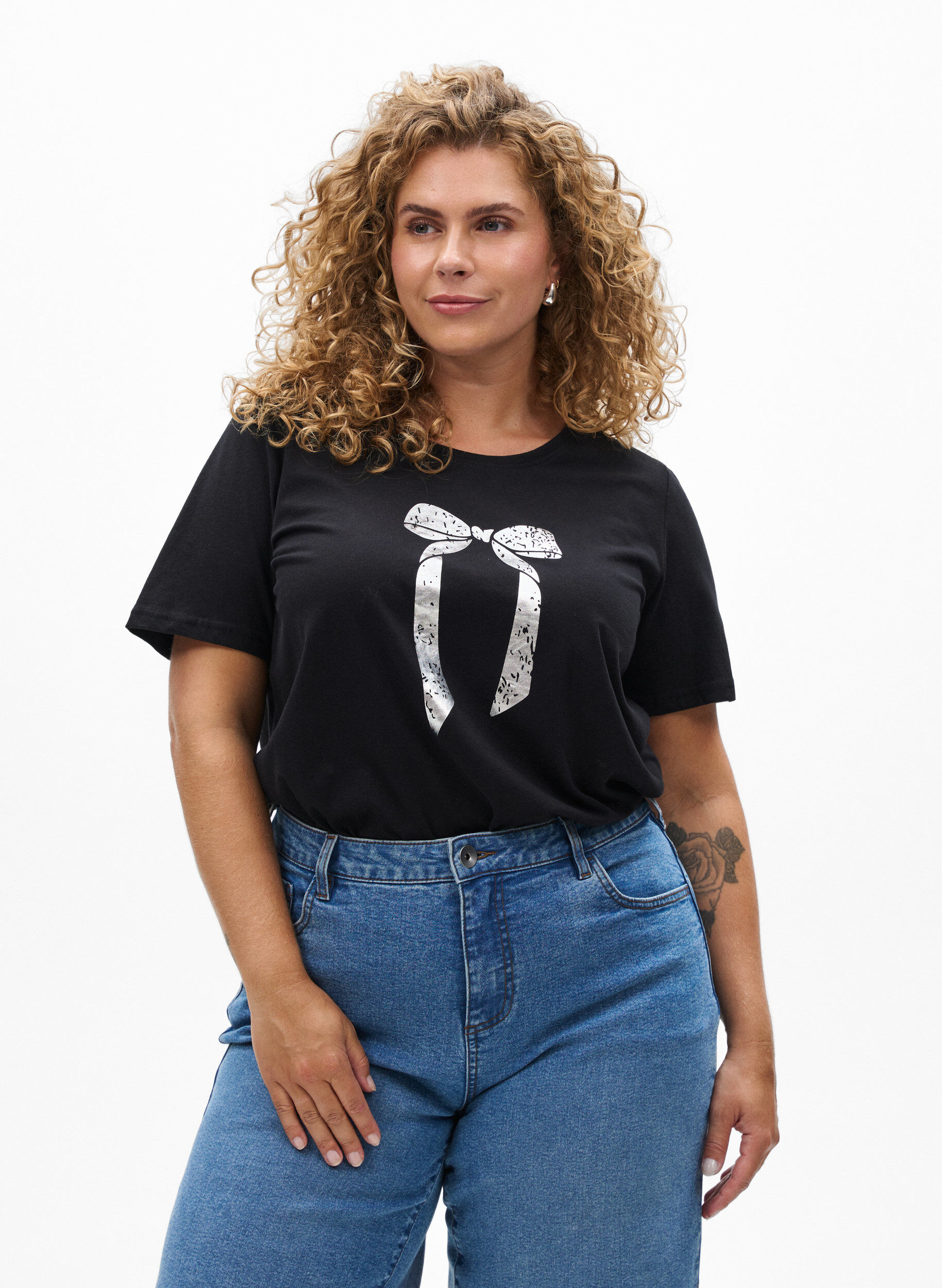 ZizziT-shirt imprim&eacute;, Noir, Model image number 0