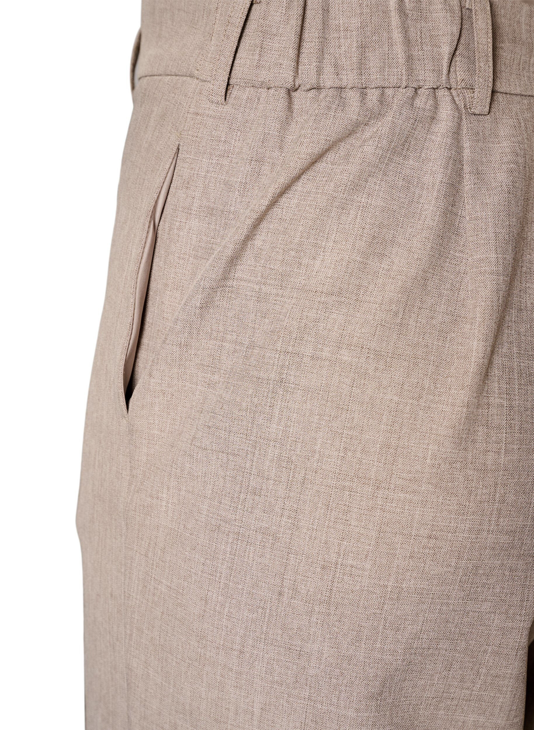 ZizziLockere Bermudashorts mit hoher Taille, Braun, Packshot image number 3
