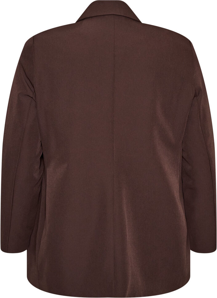 Blazer classique avec fermeture boutonn&eacute;e, Marron, Packshot image number 1