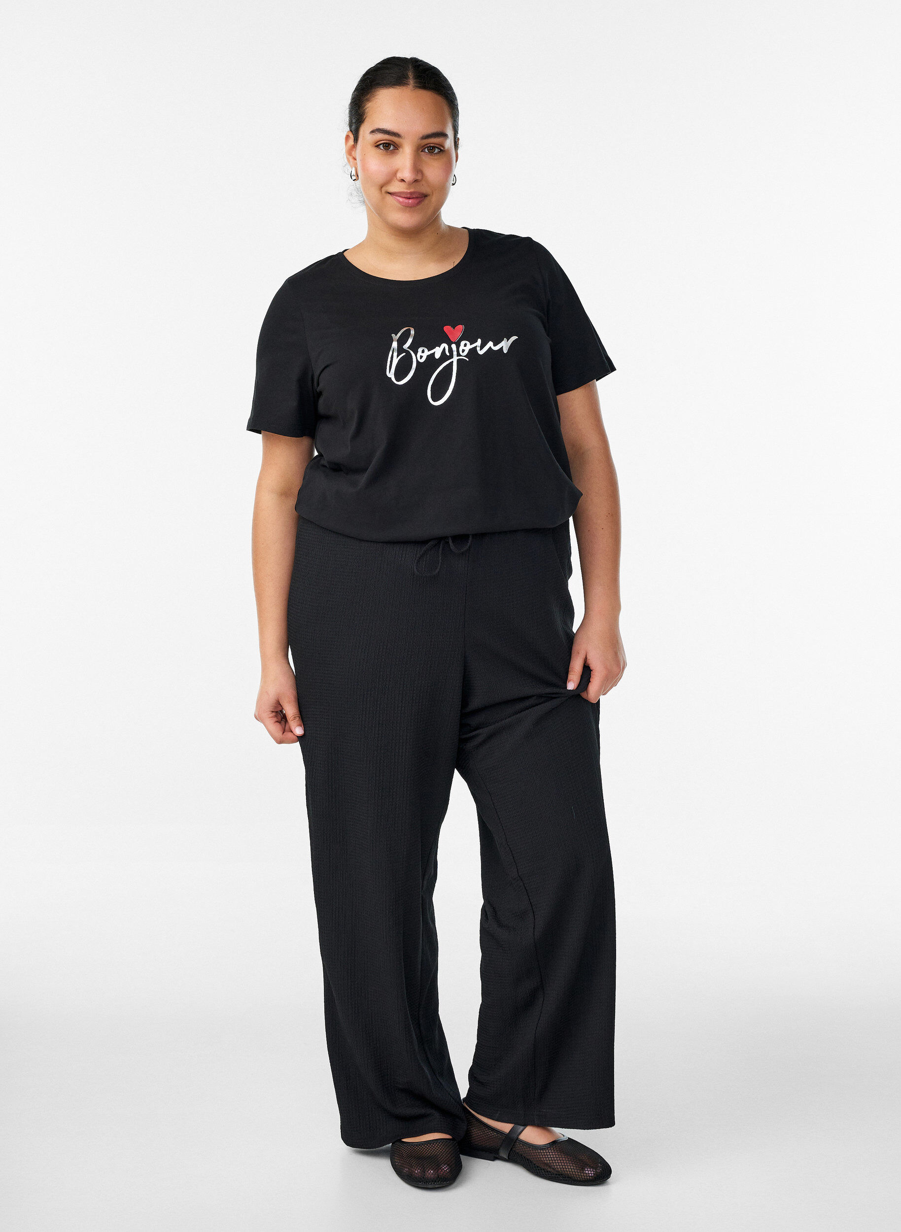 ZizziT-Shirt mit Print, Schwarz, Model image number 1