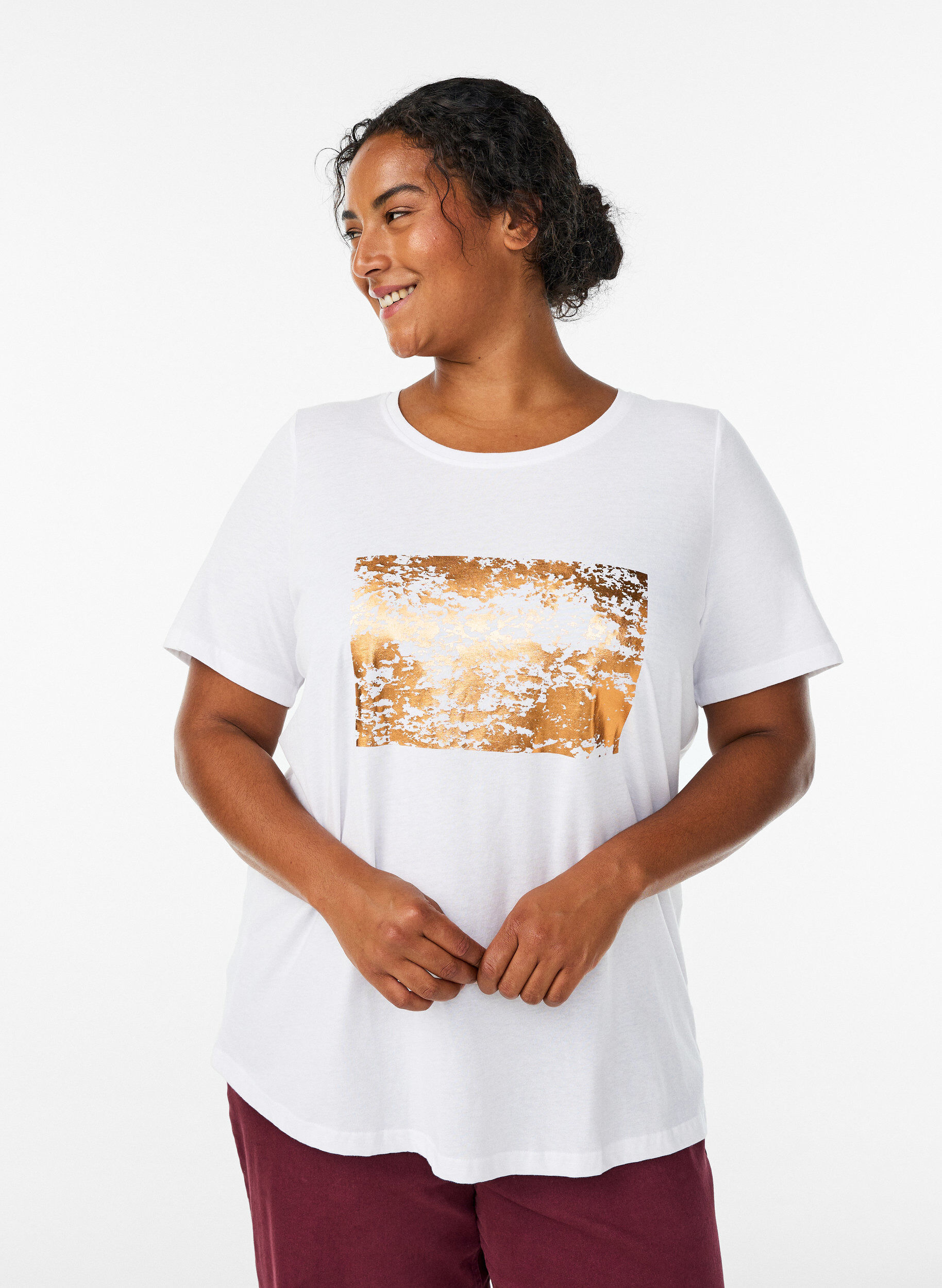 ZizziT-shirt imprim&eacute;, Blanc, Model image number 0