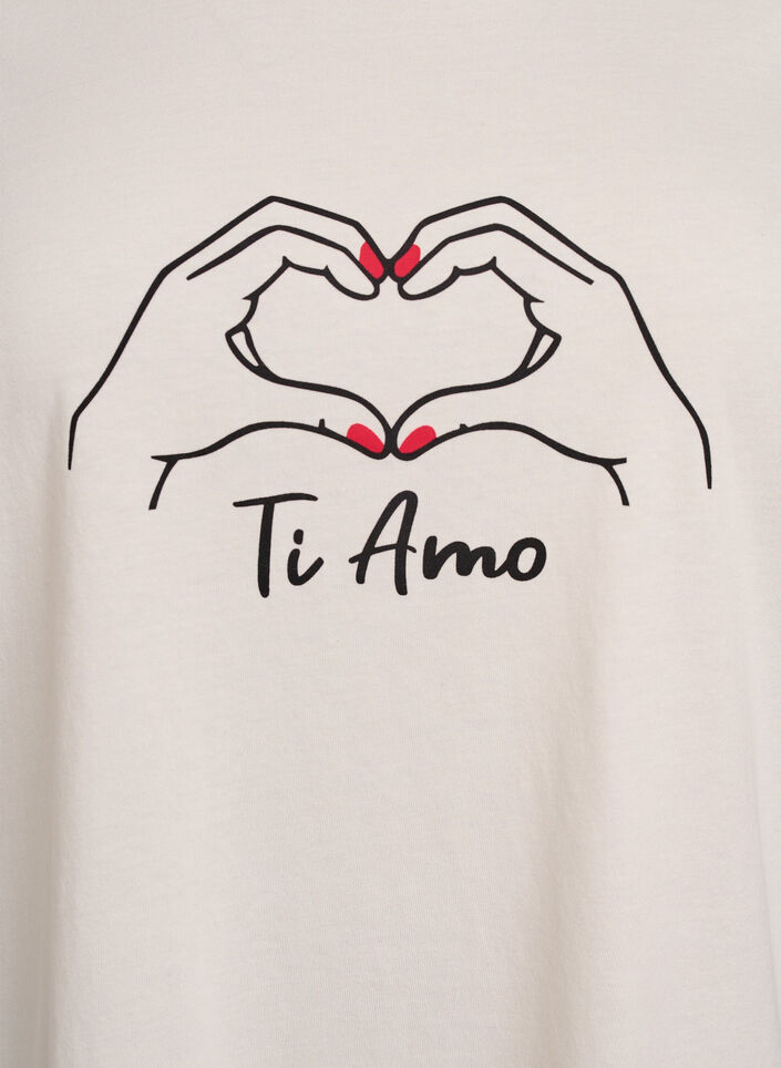 T-shirt imprim&eacute;, Blanc, Packshot image number 2