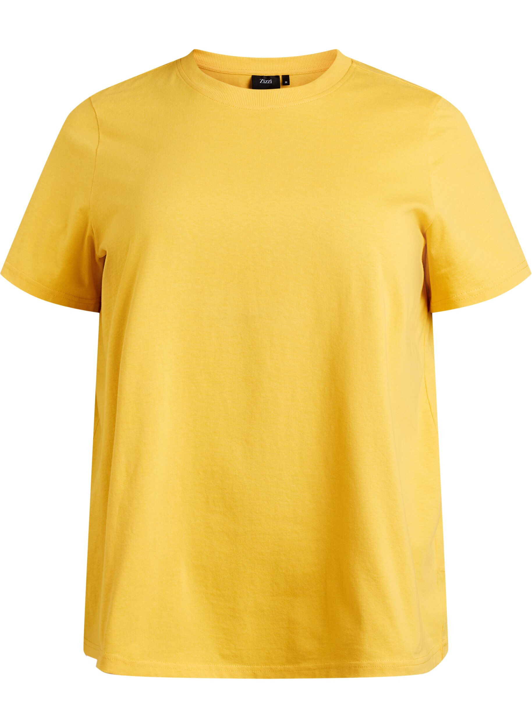 Basic-T-Shirt aus Baumwolle mit Rundhalsausschnitt