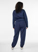 Pantalon de jogging taille haute avec cordon de serrage, Bleu, Model image number 1