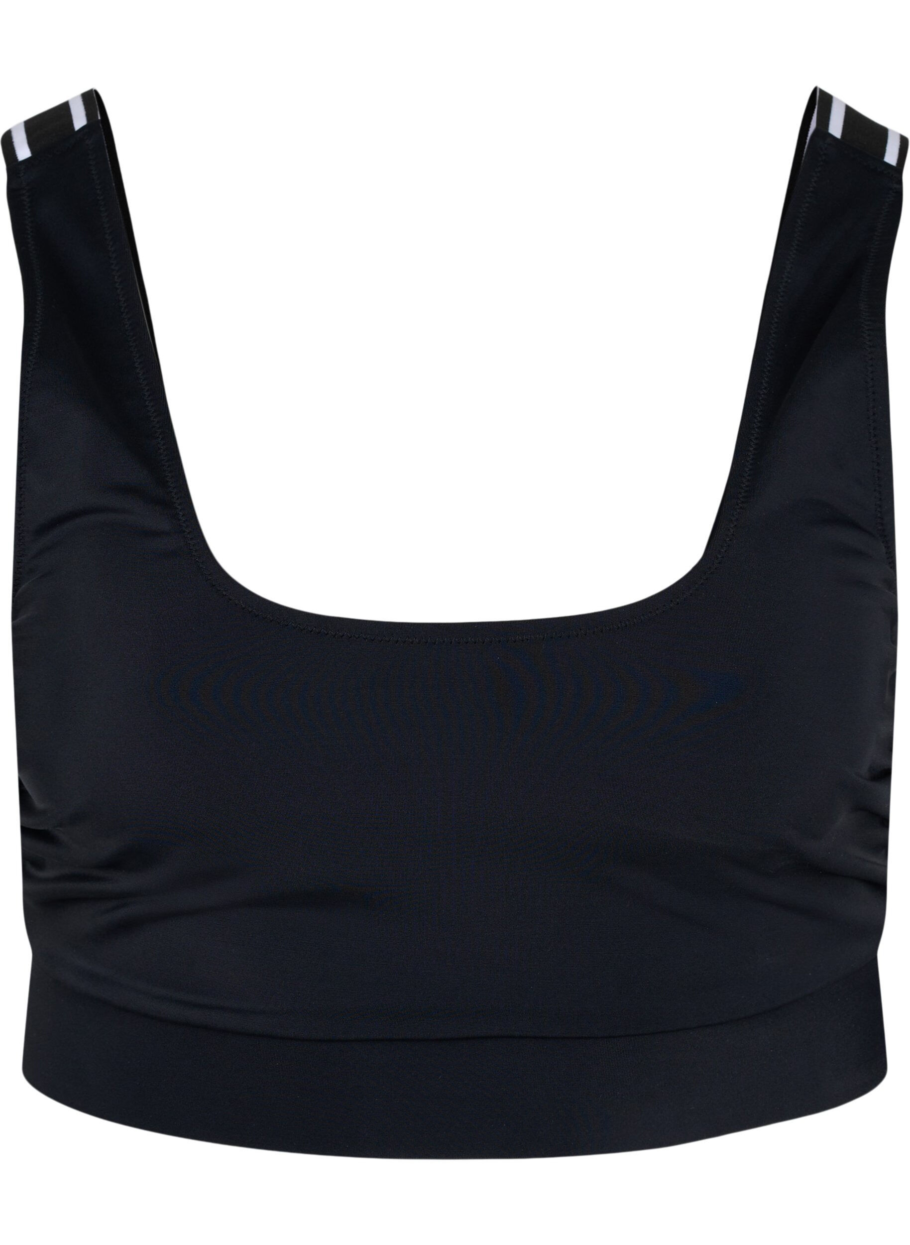 Zizzi Haut de bikini avec bretelles ray&eacute;es, Black, Packshot image number 0