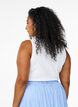 Tailleiertes Top mit Motiv, Wei&szlig;, Model image number 2
