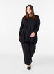 Strickbluse mit seitlichen Kn&ouml;pfen, Schwarz, Model image number 1