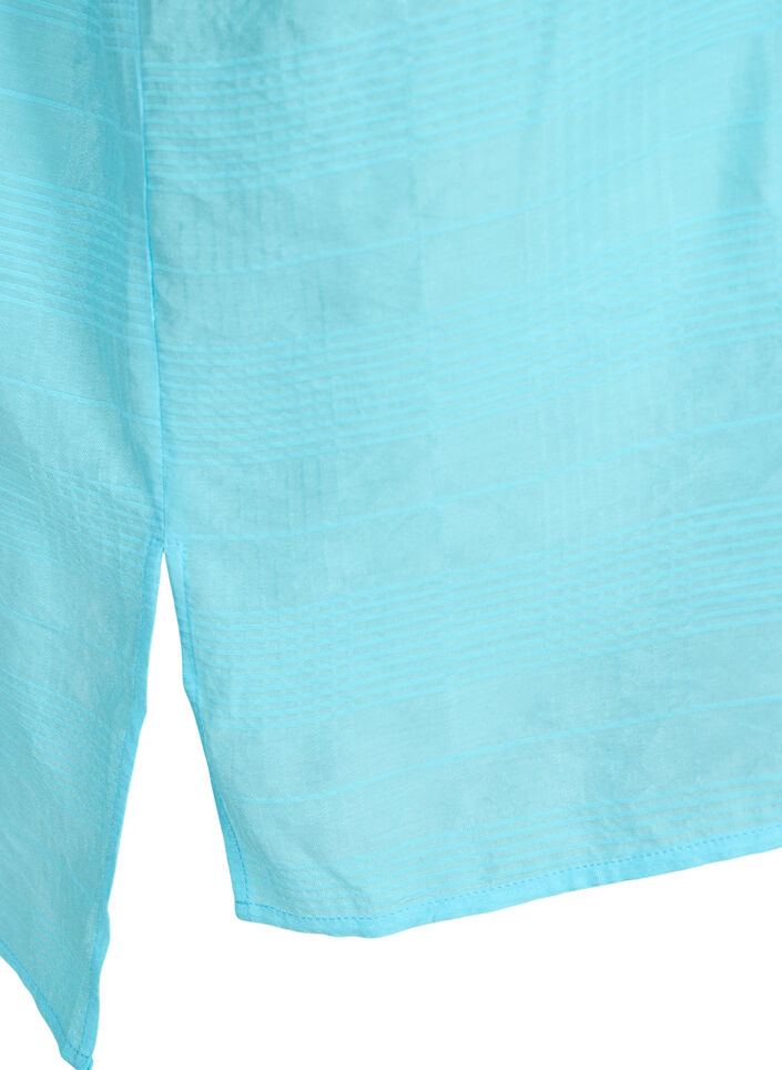 Chemise longue en viscose avec structure, Bachelor Button, Packshot image number 3