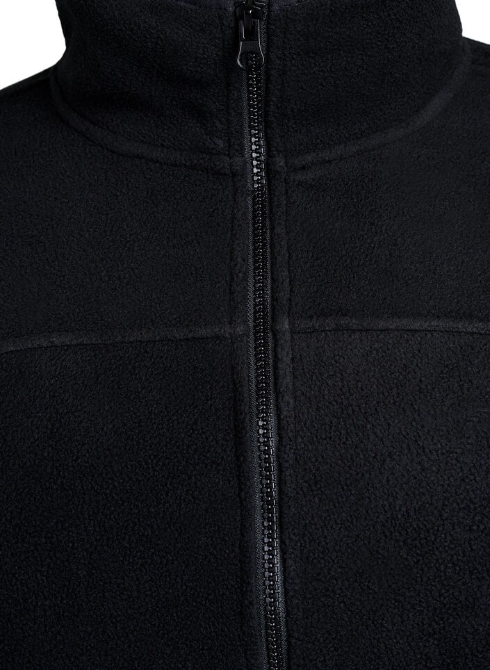 Fleecejacke mit Taschen, Schwarz, Packshot image number 2