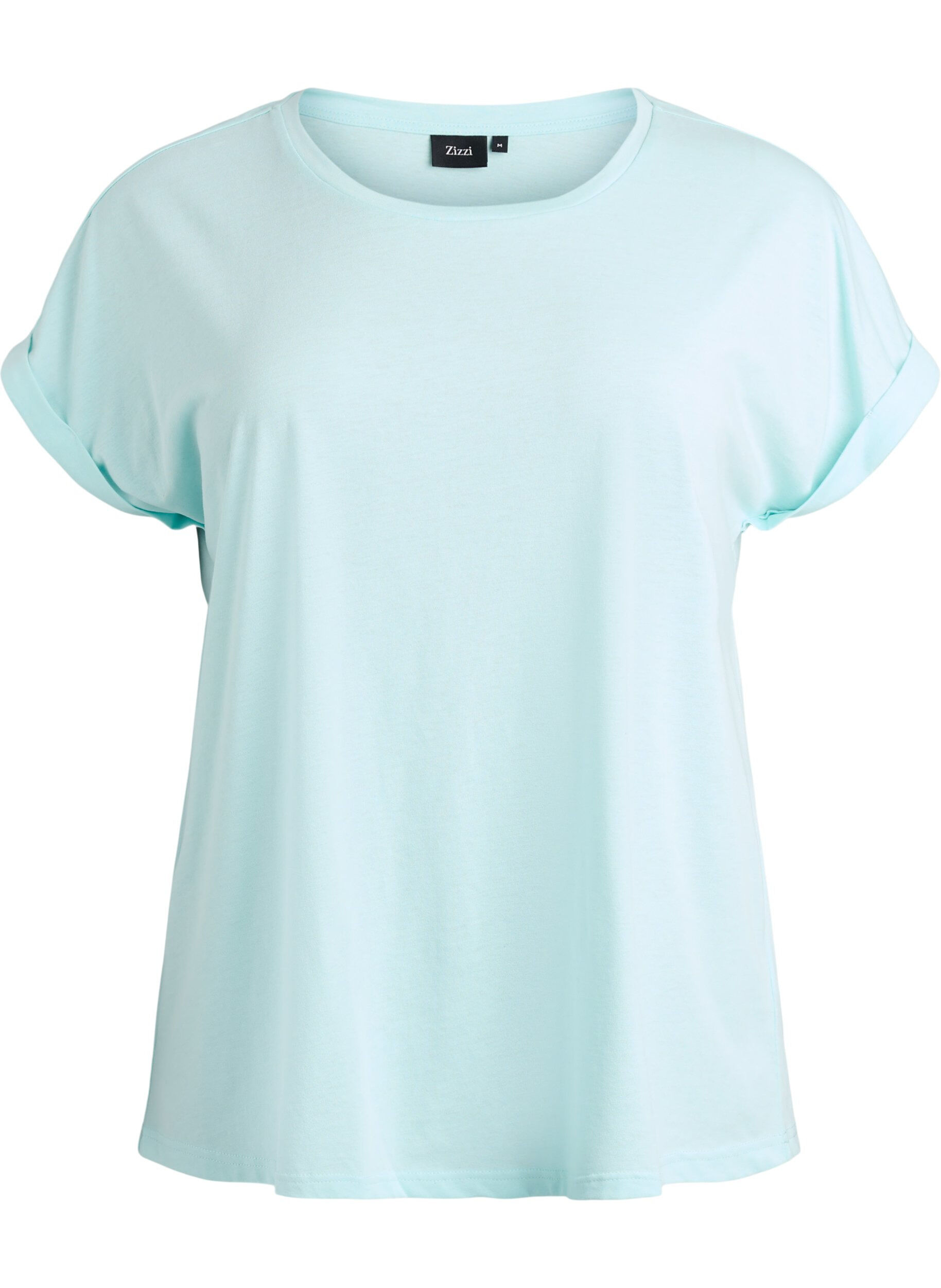 T-shirt &agrave; manches courtes en coton m&eacute;lang&eacute;