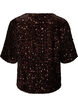 Bluse mit Pailletten und ellenbogenlangen &Auml;rmeln, Braun, Packshot image number 1
