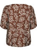 Blouse en viscose avec col en V, Marron, Packshot image number 1