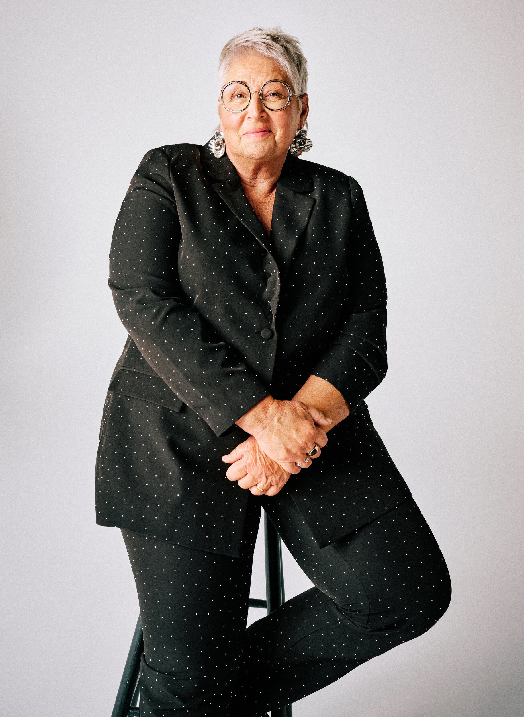 Zizzi Blazer avec strass, Noir, Image image number 0