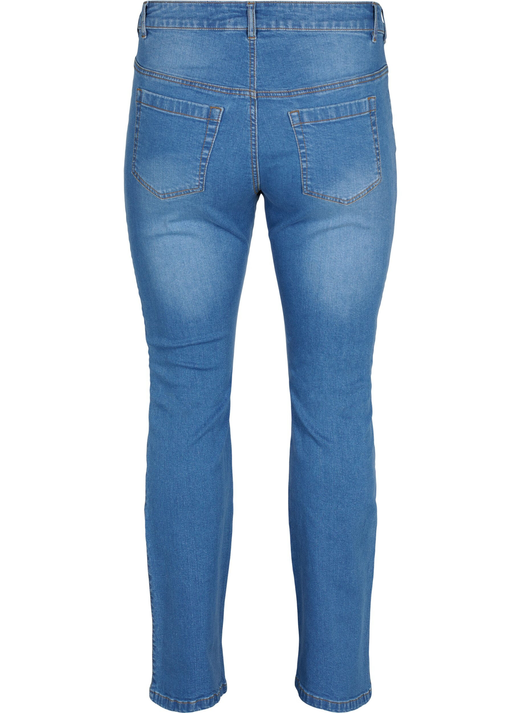 Zizzi Ellen Bootcut-Jeans mit hoher Taille, Blau, Packshot image number 1