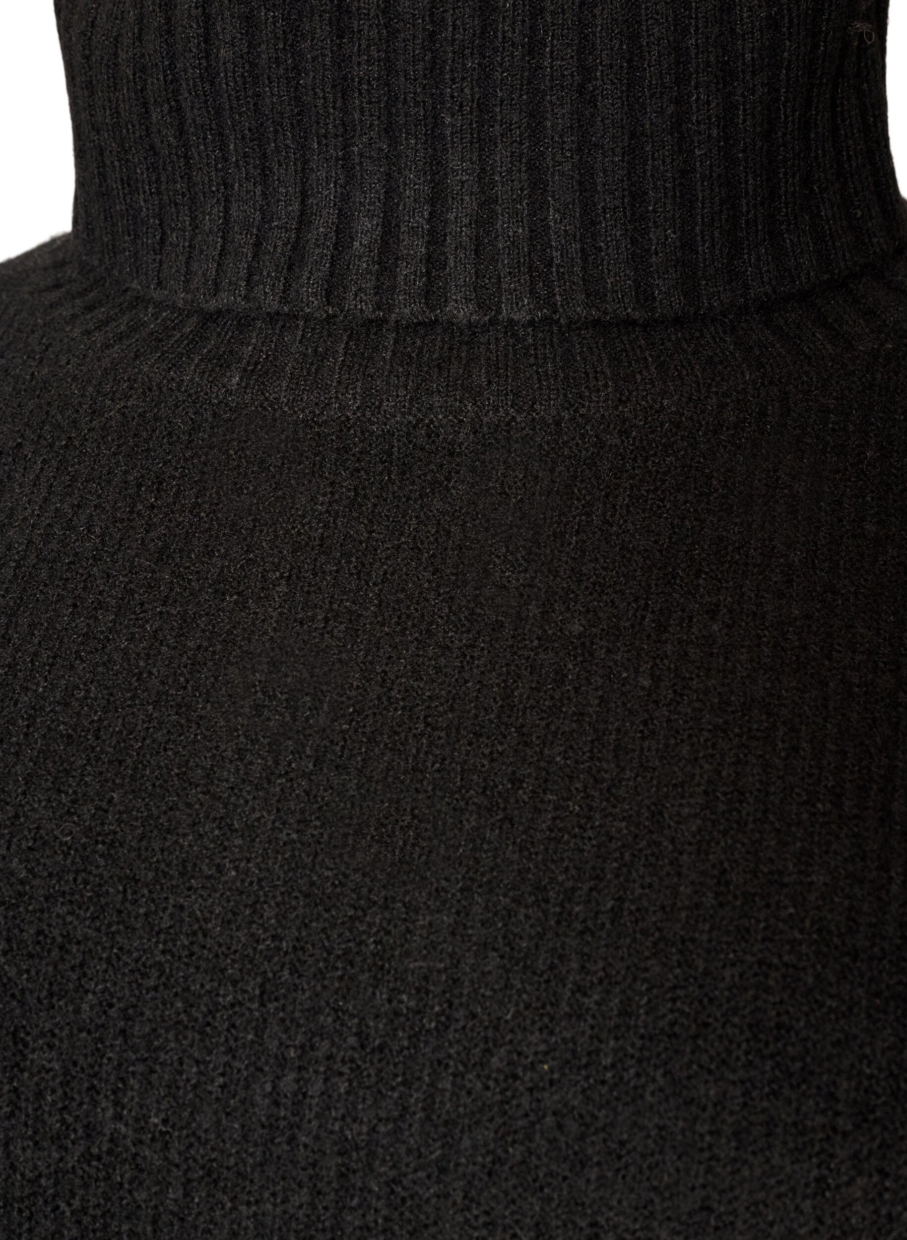 ZizziLocker gestrickter Pullover mit Rollkragen, Schwarz, Packshot image number 2