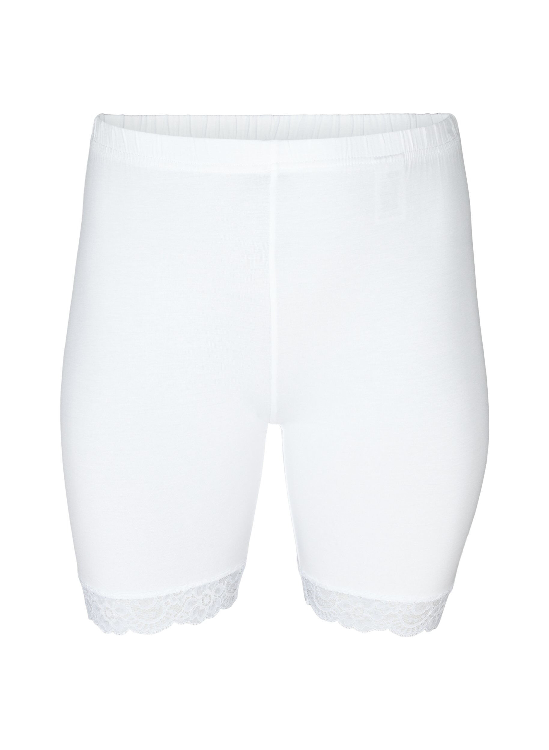 Short de cyclisme avec bordure en dentelle