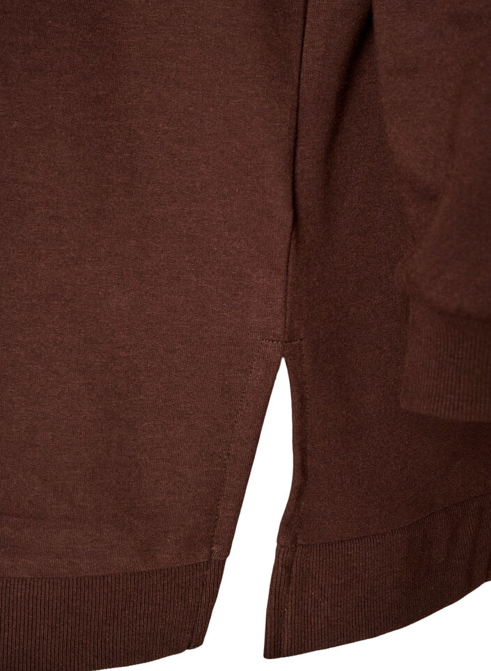 Sweat &agrave; capuche avec une inscription en bouclette, Marron, Packshot image number 3