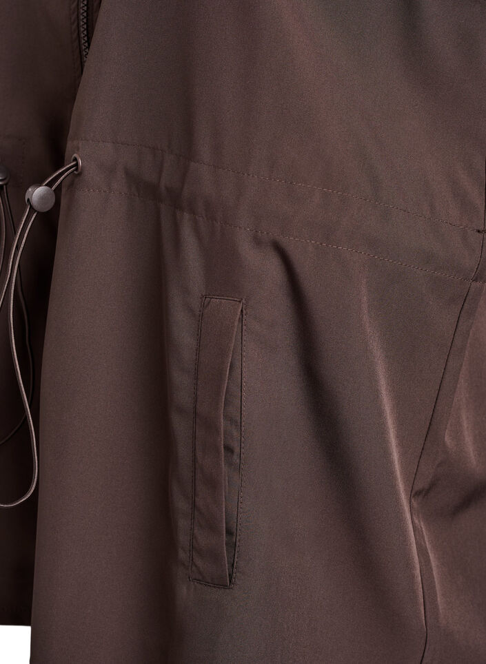 Ärmellose Weste mit Gummizug in der Taille, Braun, Packshot