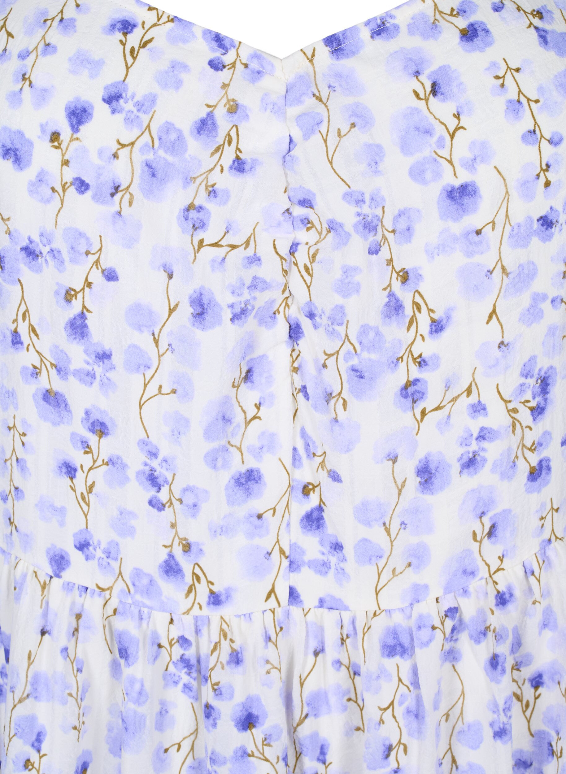 Zizzi Sommerkleid mit Blumenmotiv und Spitzendetails, Sand Verbena AOP, Packshot image number 2