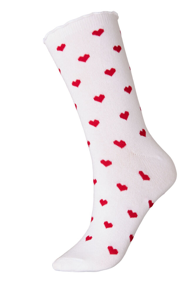Socken aus Baumwolle mit Mustern, Wei&szlig;, Packshot image number 0