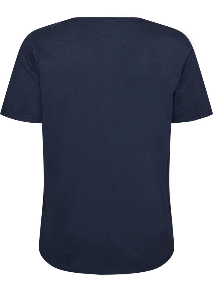 T-shirt imprim&eacute;, Bleu, Packshot image number 1