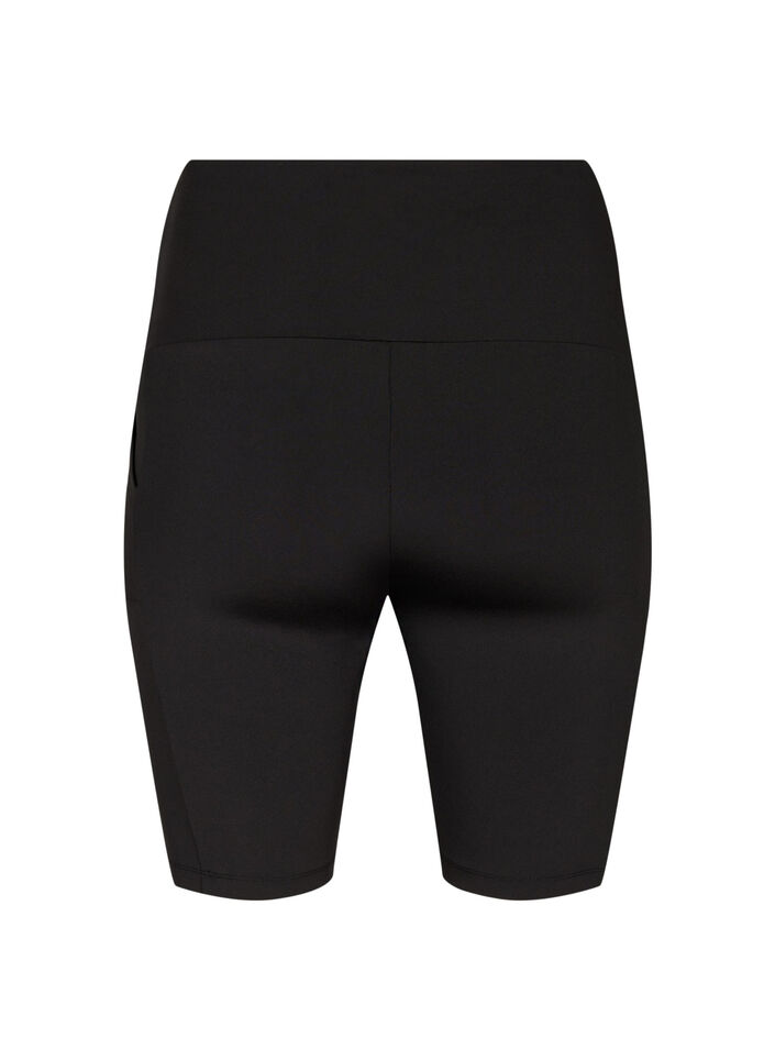 Short à taille haute, ajusté avec poches, Black, Packshot image number 1