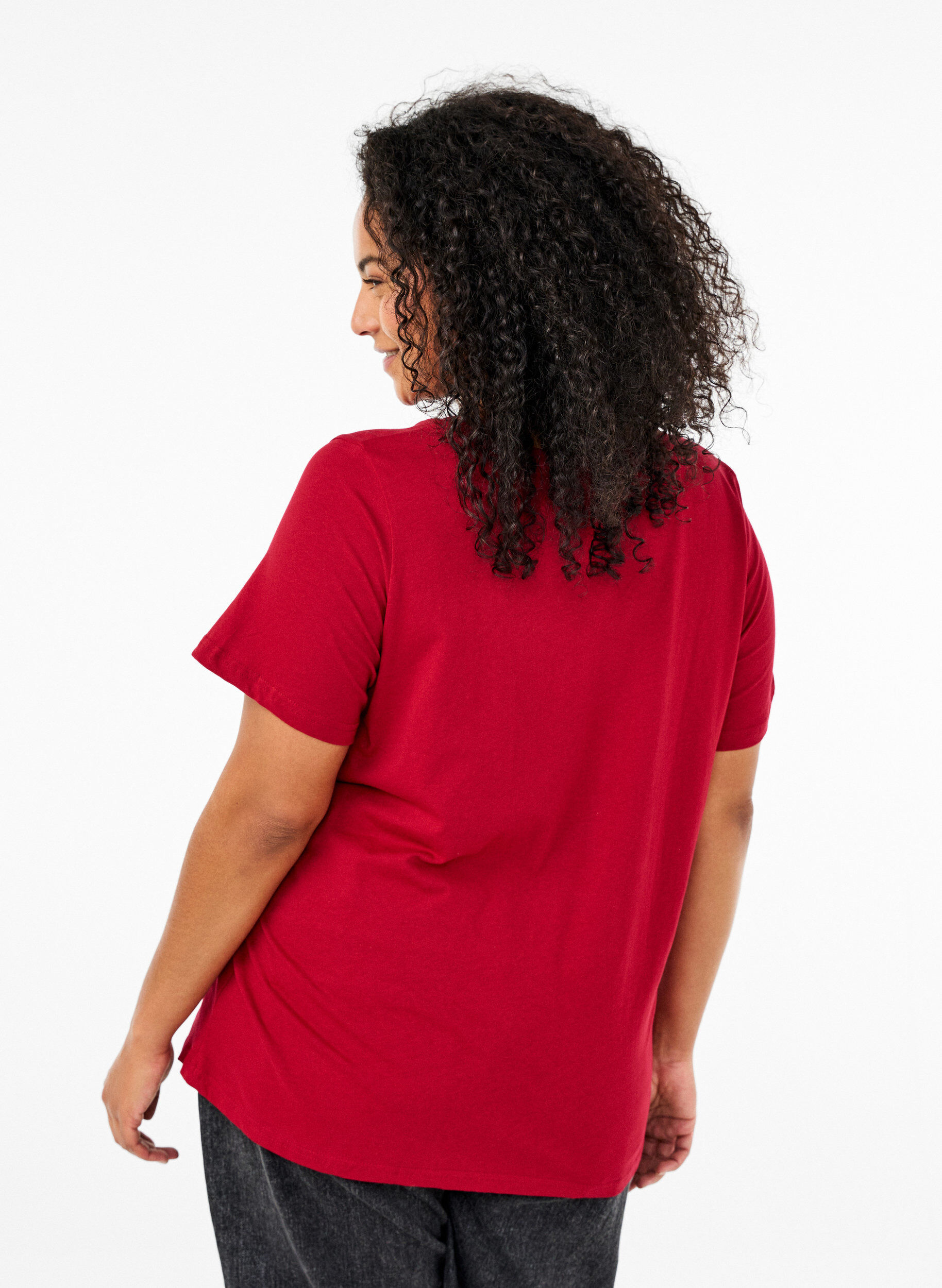 Zizzi T-shirts de No&euml;l en 100 % coton, Tango R.w.Candy Cane, Model image number 1