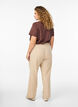 Gesmokte Hose mit Leinen, Beige, Model image number 1