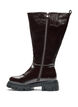 Botte haute avec un aspect l&eacute;g&egrave;rement craquel&eacute;, Marron, Packshot image number 2