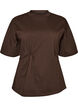 T-shirt avec d&eacute;tail drap&eacute;, Marron, Packshot image number 0