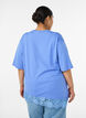 T-shirt avec ourlet asym&eacute;trique en dentelle, Mauve, Model image number 2