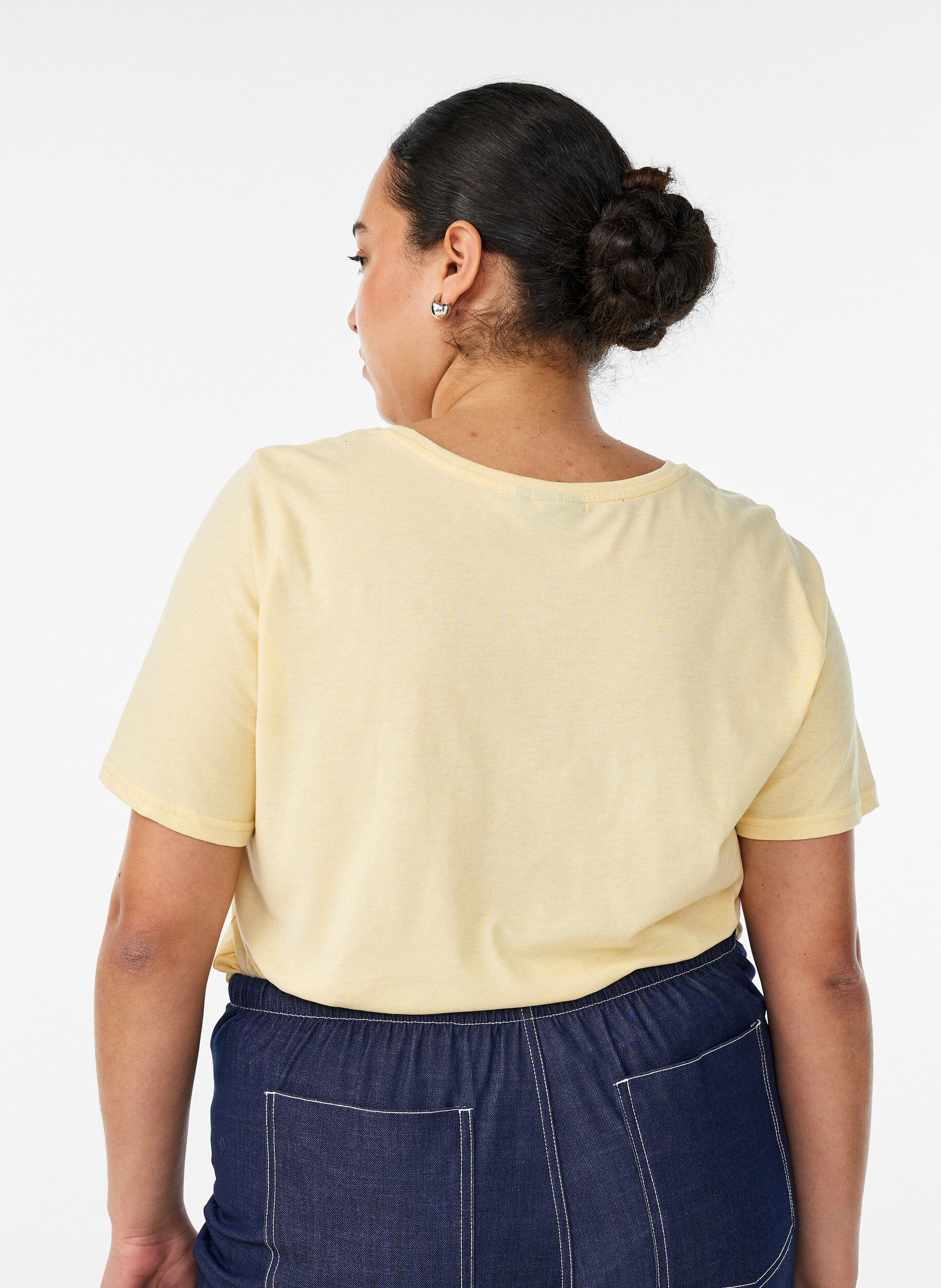 ZizziT-shirt imprim&eacute;, Jaune, Model image number 2