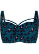 Bikini-BH mit Raffung und Zierbändern, Leopard, Packshot image number 0