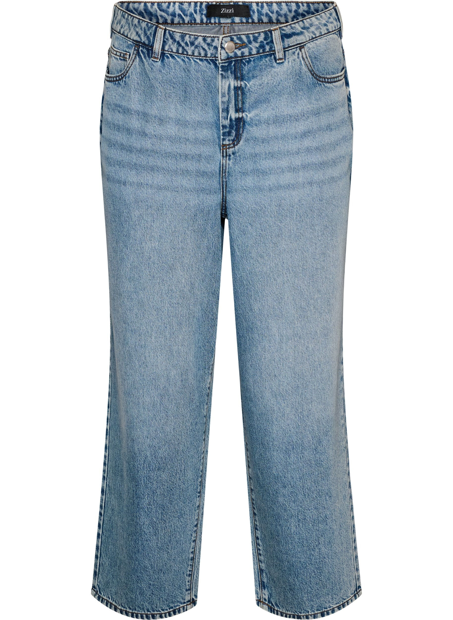 ZizziKiana Straight-Fit-Jeans mit hoher Taille, Blau, Packshot image number 0