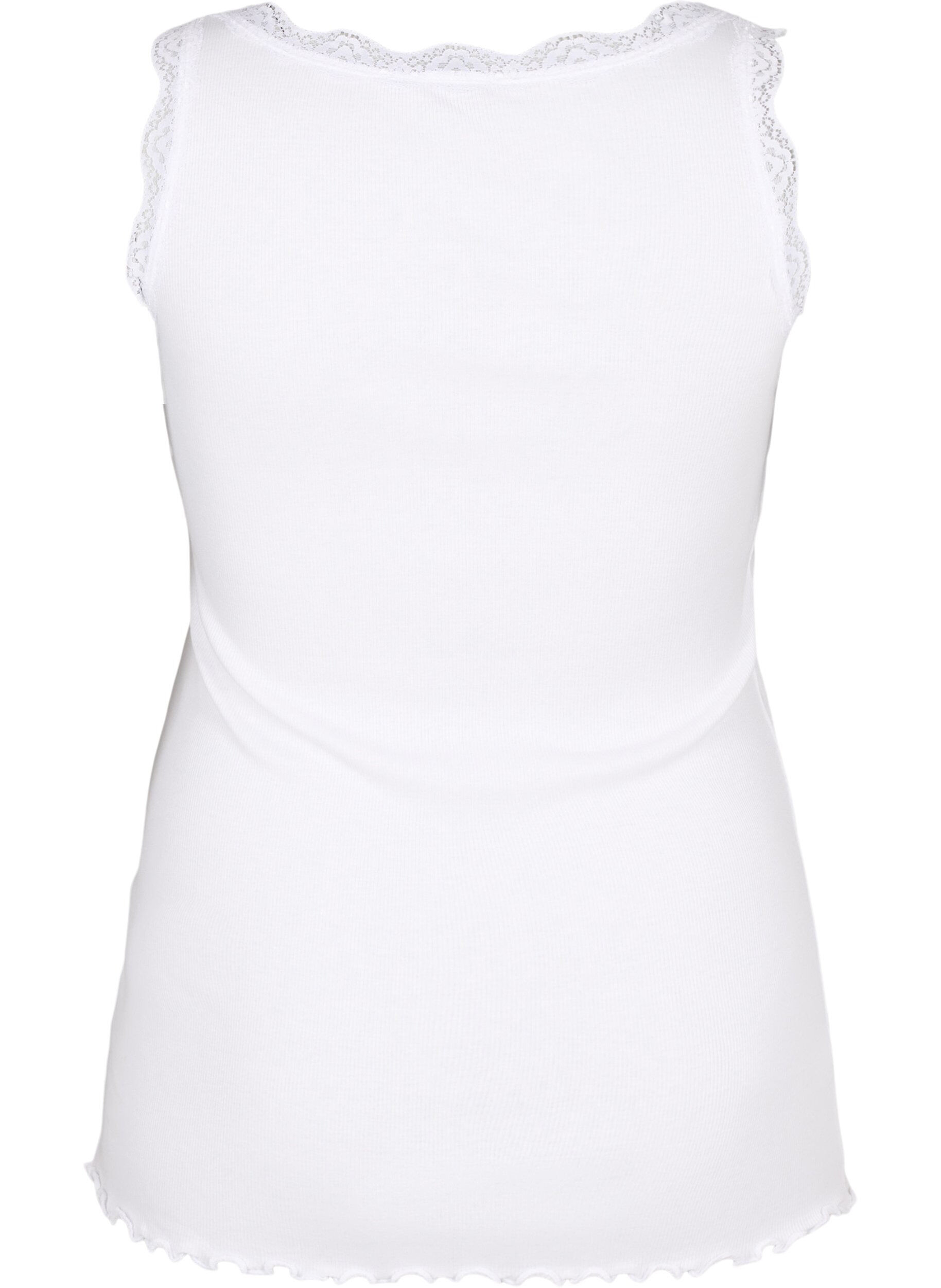 ZizziHaut &agrave; dentelle, Blanc, Packshot image number 1