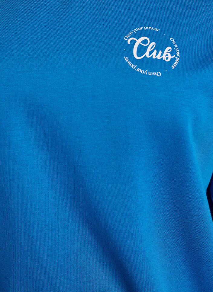 Sweatshirt mit Textprint, Blau, Packshot image number 2