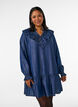 Kurzes Kleid im Denim-Look mit R&uuml;schen, Blau, Model image number 0