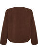 Teddyjacke mit Rundhalsausschnitt und Kn&ouml;pfen, Braun, Packshot image number 1