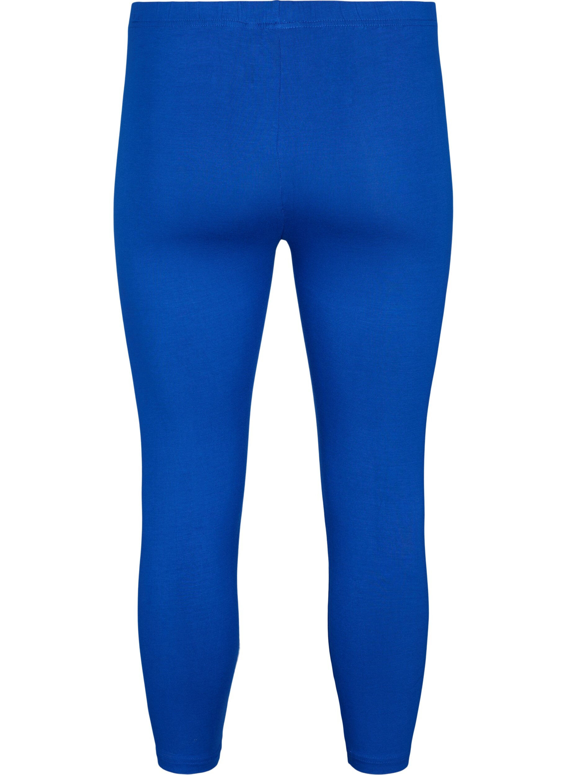 Zizzi Basic 3/4-Leggings aus Viskose, Blau, Packshot image number 1