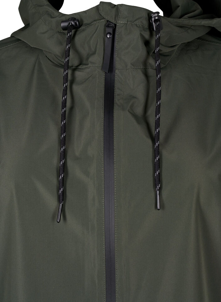 Regenjacke mit Taschen und Kapuze, Gr&uuml;n, Packshot image number 2