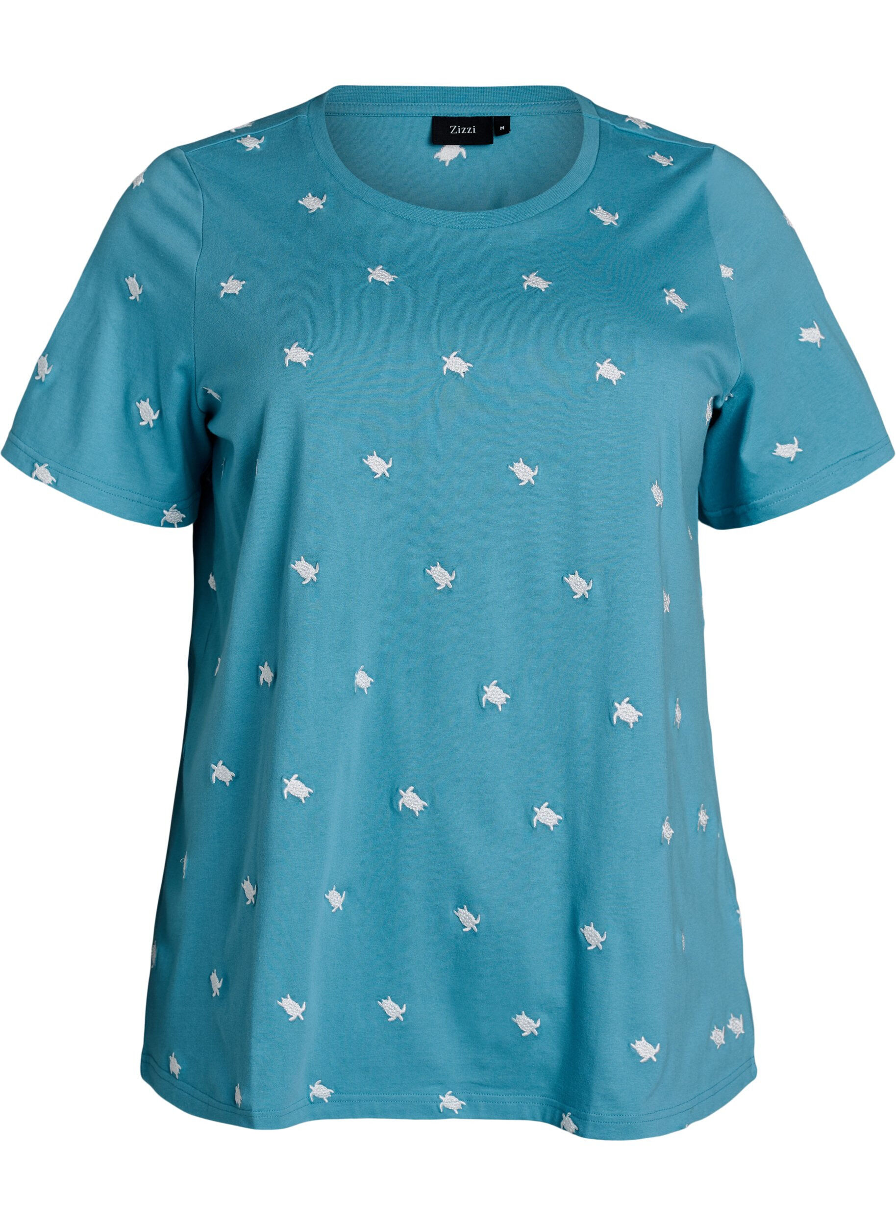 T-shirt en coton biologique avec motifs brod&eacute;s