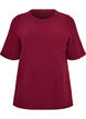 Strukturierte Bluse mit ellenbogenlangen &Auml;rmeln, Rot, Packshot image number 0